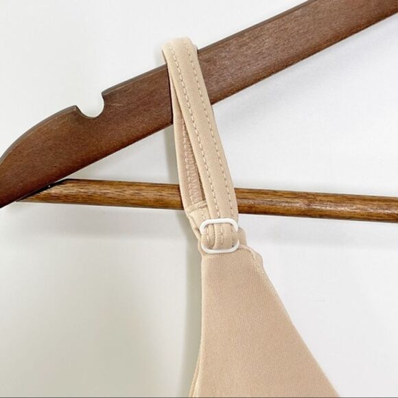 Crop Cami Top Zipper Back Nude Blush Small - Picture 6 of 6